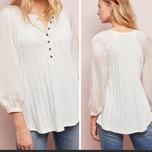 Anthropologie Meadow Rue top.  Soft knit, silky pink sleeves. Small. NWOT